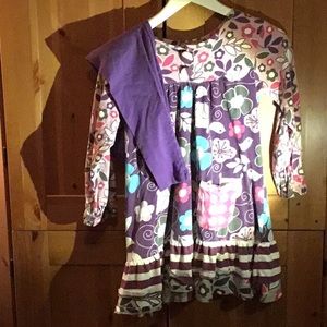 Jelly the Pug dress with leggings for 8 year old